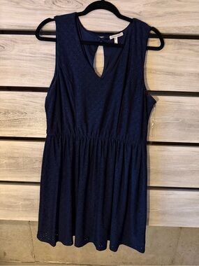 Maurices Navy Eyelet Sleeveless Dress